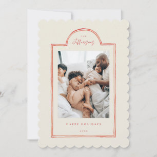 Vintager Rahmen für Wasserfarben Feiertagskarte