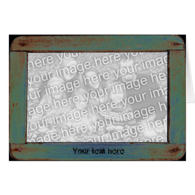 Vintager Rahmen grün - Vorlage (Vorderseite (Horizontal))