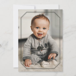 Vintager Rahmen Ostern Fotokarte - Schwarz Save The Date