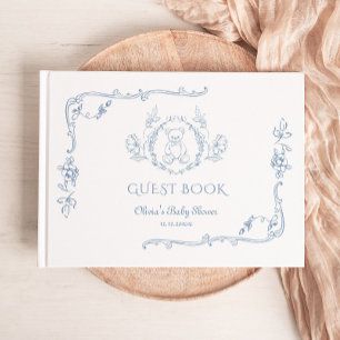 Vintager Rahmen Teddy Bär Babydusche Gästebuch