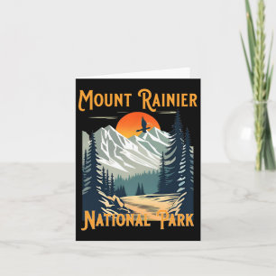 Vintager Rainier Nationalpark Souvenir Karte