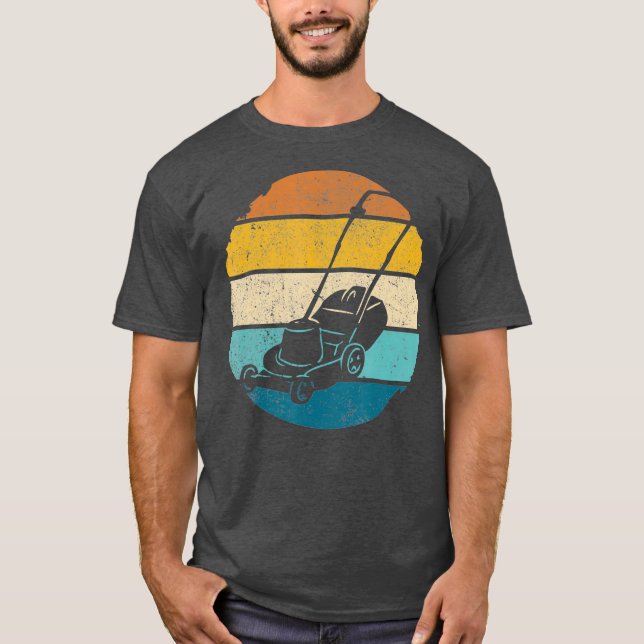 Vintager Rasenmäher Landscaper Retro T-Shirt (Vorderseite)
