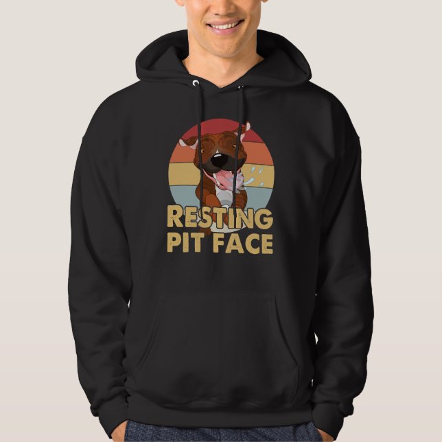 Vintager Rast Pit Face Hoodie (Vorderseite)