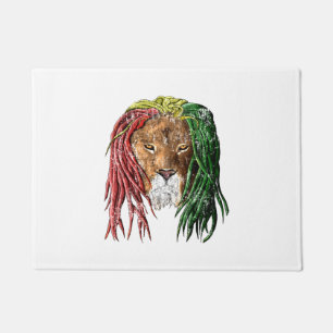 Vintager Rasta Reggae-Löwe Fußmatte