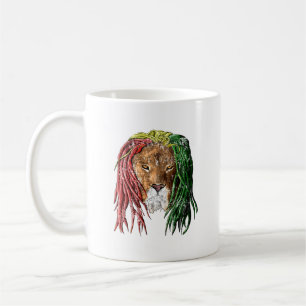 Vintager Rasta Reggae-Löwe Kaffeetasse