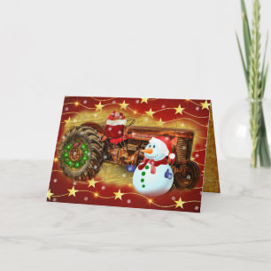 Vintager Red Farm Traktor Weihnachten