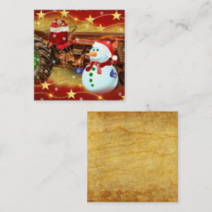 Vintager Red Farm Traktor Weihnachten Mitteilungskarte