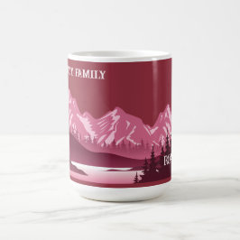 Vintager Red Mountain Lake Sunset Kaffeetasse