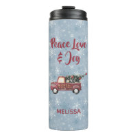 Vintager Red Toy Truck mit einem Weihnachtsbaum