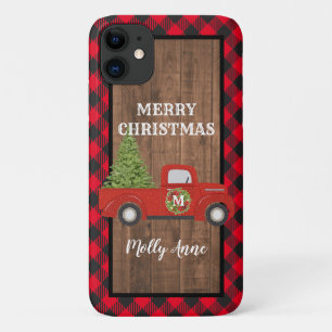 Vintager Red Truck mit Weihnachtsbaum Case-Mate iPhone Hülle