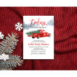 Vintager Red Truck Tree Einladung<br><div class="desc">Die Saison,  um eine Tasse Ego zu gießen und Ihre Gäste mit dieser fröhlichen Weihnachtsfeier-Party Einladung in den Geist zu bringen. Artikel/Grafiken von ReachDreams.etsy.com</div>