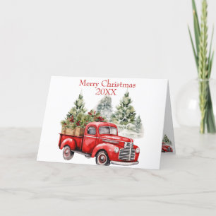Vintager Red Truck Weihnachten