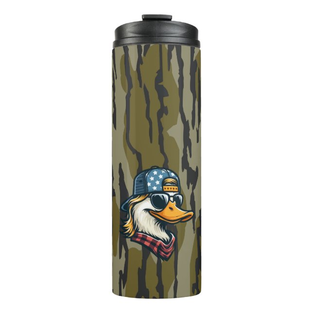 Vintager Redneck Ente Bottomland Camouflage Jagd Thermosbecher (Vorderseite)