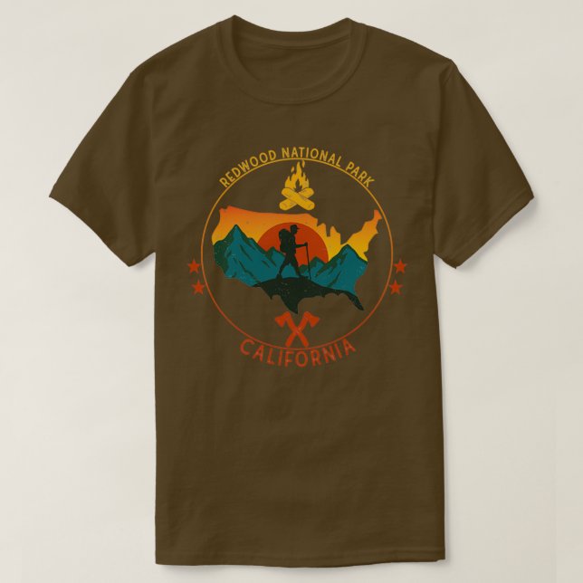 Vintager Redwood-Nationalpark California 22 T-Shirt (Design vorne)