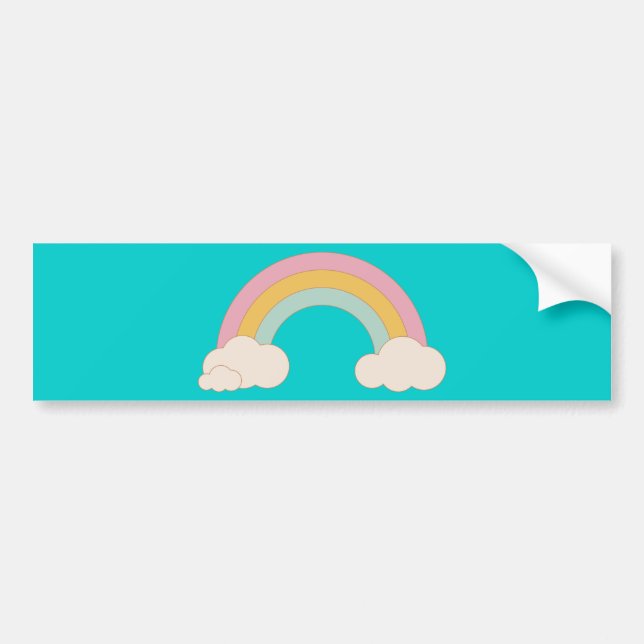 Vintager Regenbogen Autoaufkleber (Vorne)