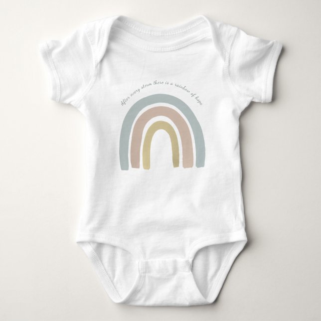 Vintager Regenbogen Baby Strampler (Vorderseite)