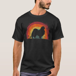 Vintager Regenbogen-Hund Japanisch Frauen T-Shirt