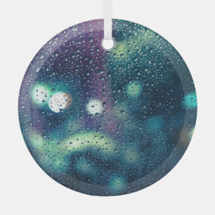 Vintager Regenfalleffekt Ornament Aus Glas