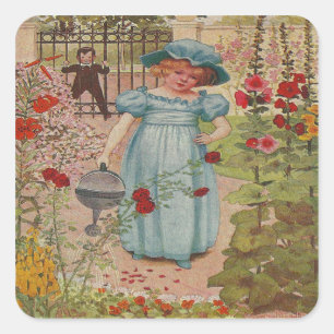Vintager Reim Marys Mary Quadratischer Aufkleber