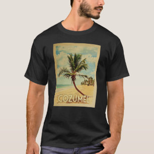 Vintager Reise-T - Shirt Cozumel - Strand