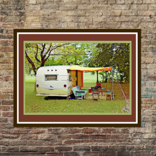 Vintager Reisefahrplaner Poster