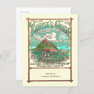 Vintager Reiseführer für Penzance Postkarte