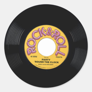 Vintager Rekord von 45 U/min Runder Aufkleber