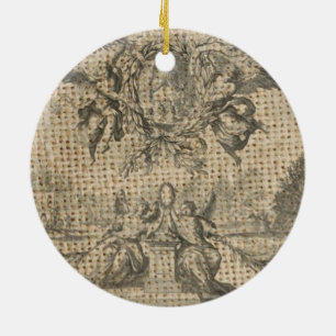 Vintager, religiöser Himmel, viktorianischer Engel Keramikornament