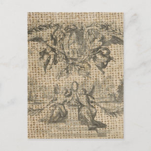 Vintager, religiöser Himmel, viktorianischer Engel Postkarte