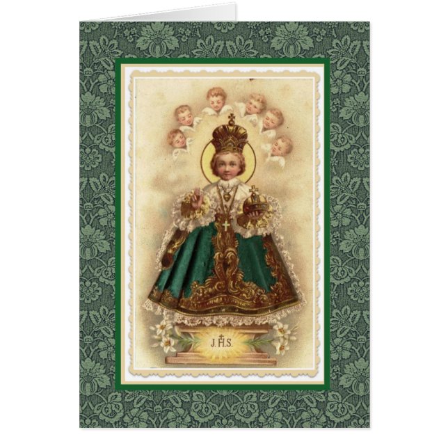 Vintager religiöser Säugling Jesus von Prag kathol (Vorne)