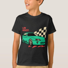 Vintager Rennwagen Kundenname T - Shirt