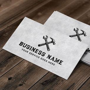 Vintager Reparaturservice für Handyman und Hammer Visitenkarte