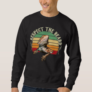 Vintager Respekt für den bärtigen Drachen Sweatshirt