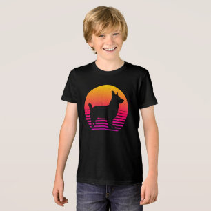 Vintager Retro 80er Jahre Style Corgi Tri-Blend Shirt