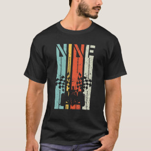 Vintager Retro 9 Jahre alter Rennwagen Geburtstag  T-Shirt