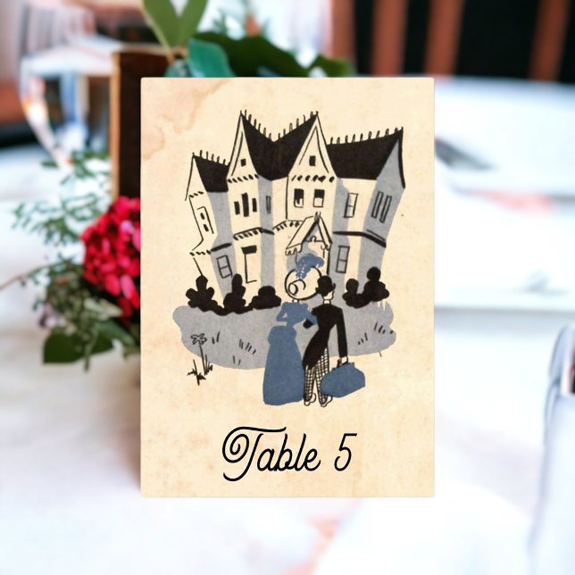 Vintager Retro Alter Pop Kunst Rustikale Hochzeit Tischnummer (Von Creator hochgeladen)