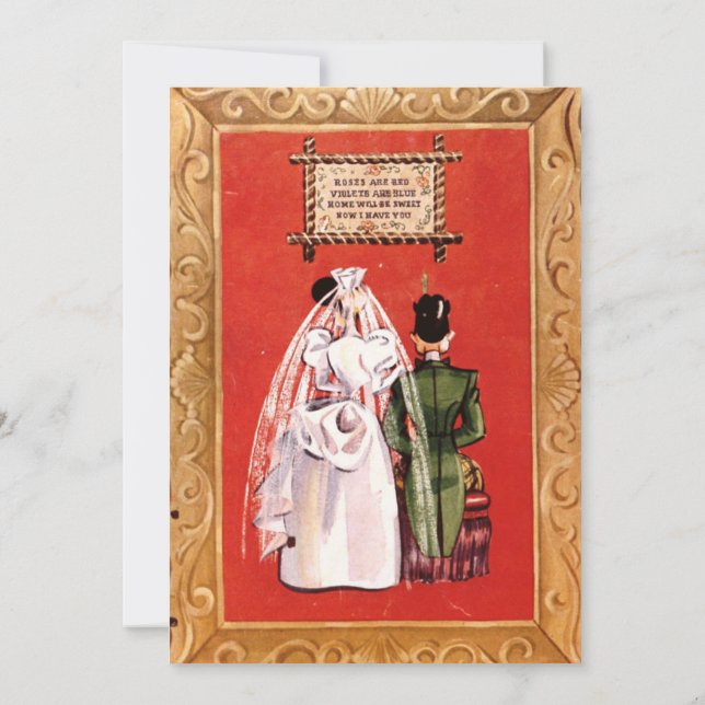 Vintager Retro Alter Pop Kunstvoll wandern Einladung (Rückseite)