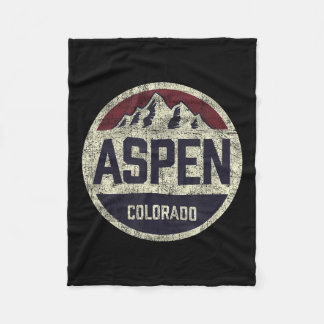 Vintager Retro Aspen Colorado Bergbahn Skipass Fleecedecke