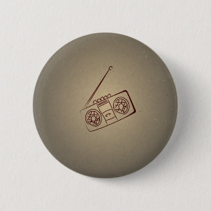 Vintager Retro Audio-Kassettenplayer. Antiquariat Button