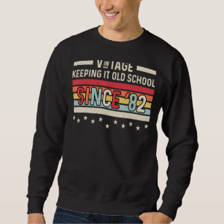 Vintager Retro Behielt es alte Schule seit 1982 Sweatshirt