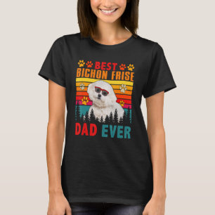 Vintager Retro Best Bichon Frise Vater Ever Niedli T-Shirt