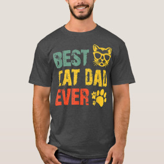 Vintager Retro Best Cat Vater je Vatertag T-Shirt