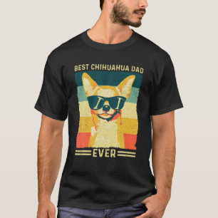 Vintager Retro Best Chihuahua Vater je Vatertag T-Shirt