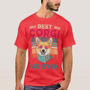 Vintager Retro Best Corgi Vater je Cooler Hundevat T-Shirt