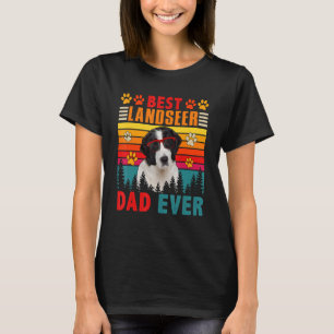 Vintager Retro Best Landseer Vater je Niedlicher H T-Shirt