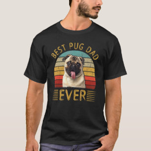 Vintager Retro Best Mops Vater je Cooler Mops Dadd T-Shirt