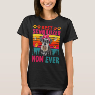 Vintager Retro Beste Schnauzer Mama je Niedliche H T-Shirt