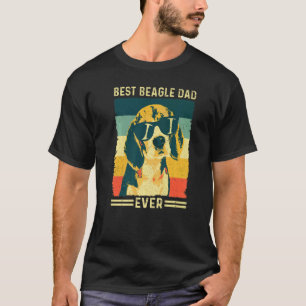 Vintager Retro Bester Beagle Vater je Vatertag D T-Shirt