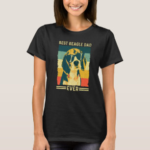 Vintager Retro Bester Beagle Vater je Vatertag D T-Shirt