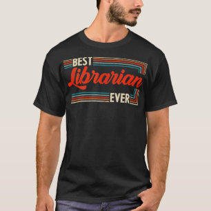 Vintager Retro Bester Bibliothekar je Weltbest T-Shirt